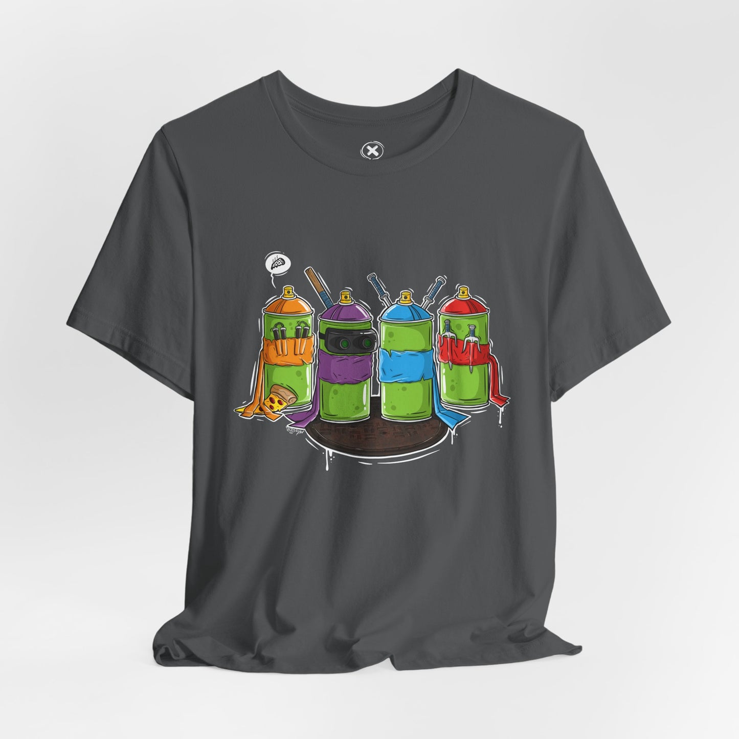 Ninja Spray Cans | Unisex Shirt | Streetwear | Cartoon Graphic Tee | Funny Gift