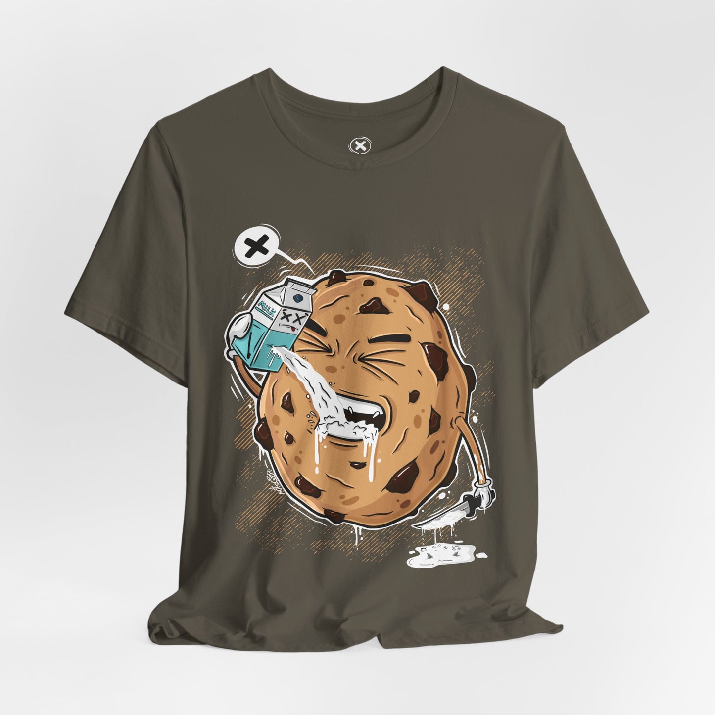 Milk & Cookie | Funny Food Shirt | Dark Humor Tee | Streetwear Style | Gift for Friends