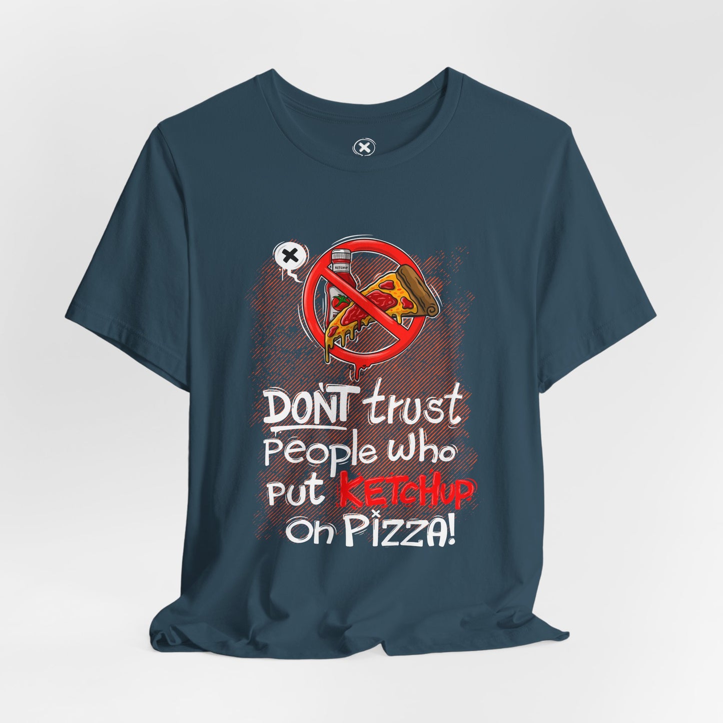 Forbidden Ketchup Pizza | Unisex Shirt | Streetwear | Cartoon Graphic Tee | Funny Gift