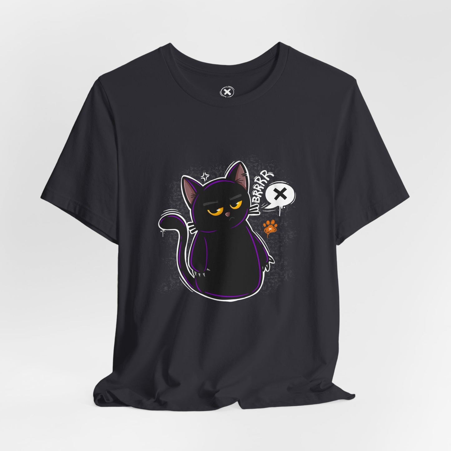 Grumpy Black Cat | Unisex Shirt | Streetwear | Cartoon Graphic Tee | Funny Gift