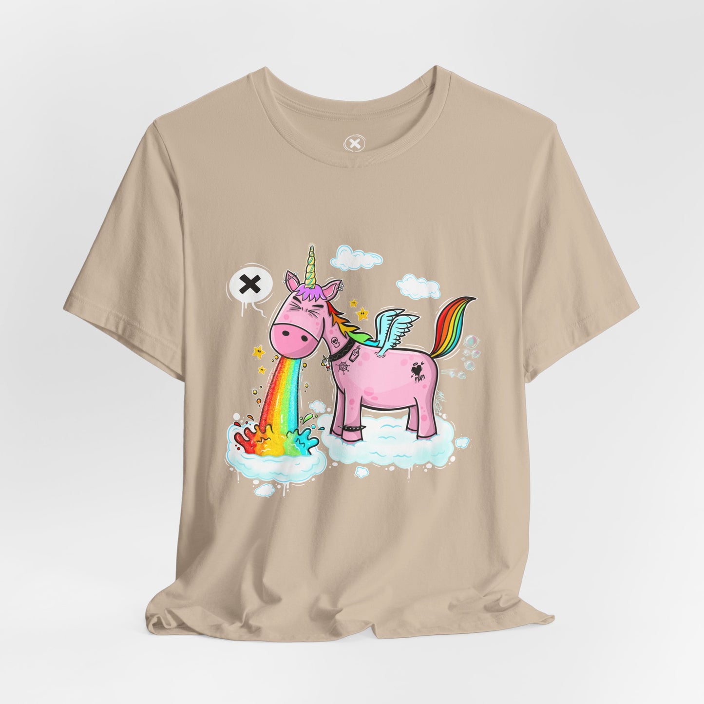 Puking Unicorn | Unisex Shirt | Streetwear | Cartoon Graphic Tee | Funny Gift