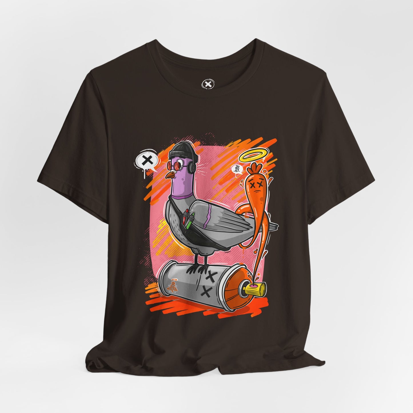 Street Artist Pigeon | Unisex Shirt | Streetwear | Cartoon Graphic Tee | Funny Gift