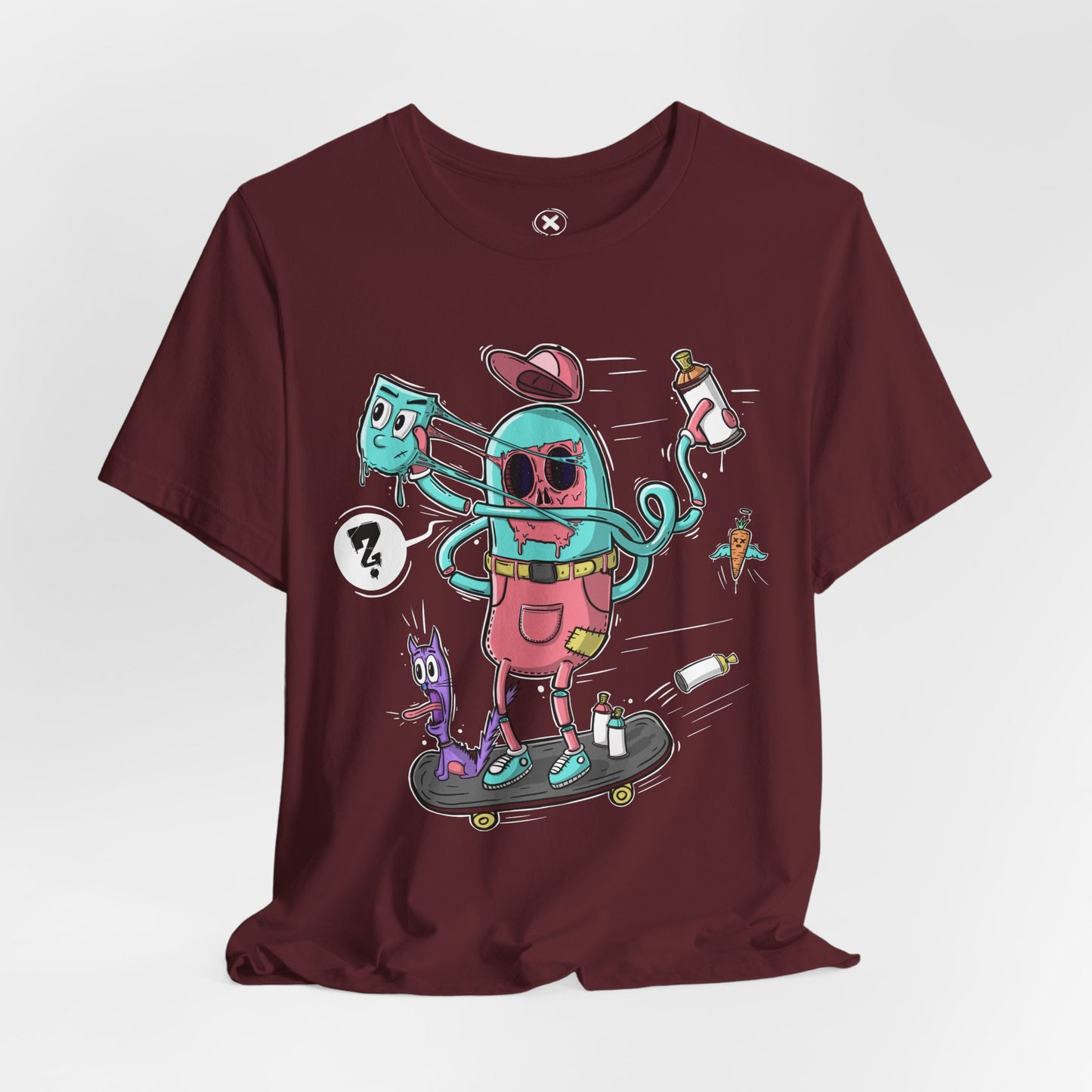 Mask Off Tee | Weird Skater Shirt | Funny Spray Can Graphic T-Shirt | Unisex Streetwear
