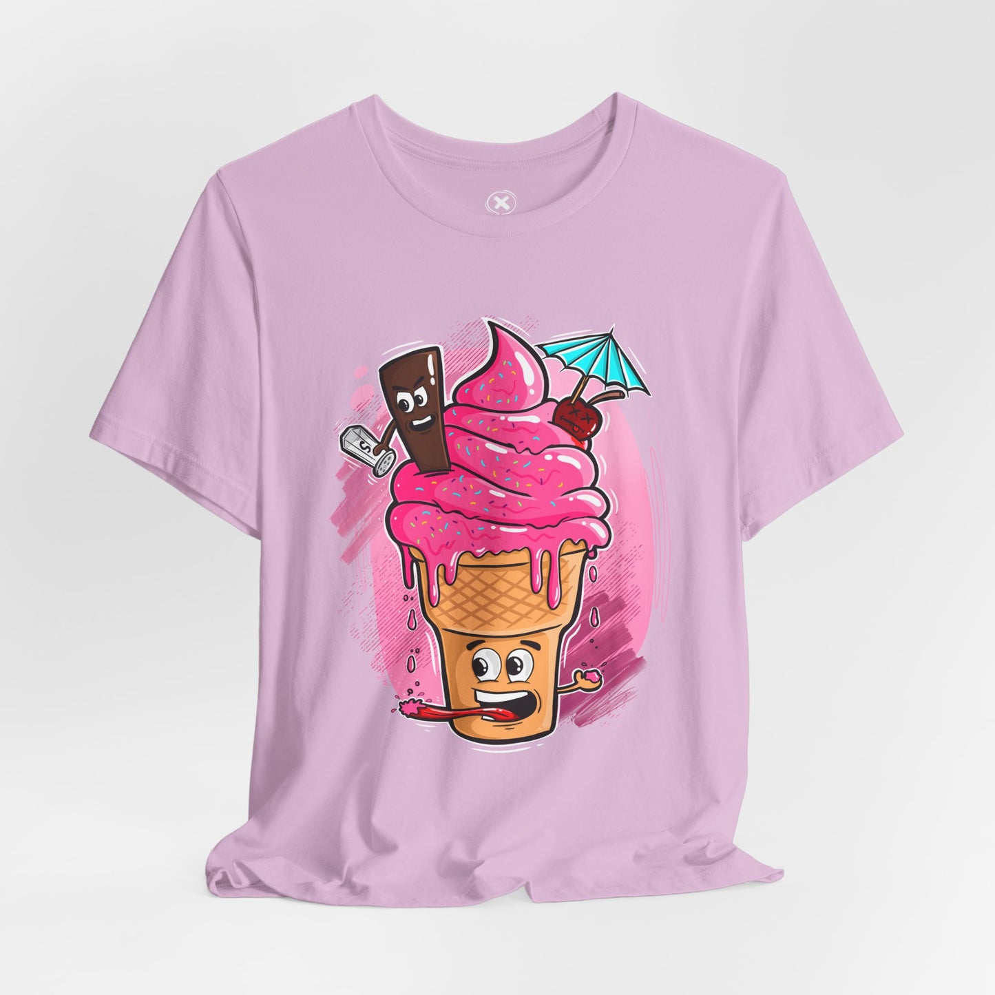 Crazy Ice Cream Cone | Unisex Shirt | Streetwear | Cartoon Graphic Tee | Funny Gift