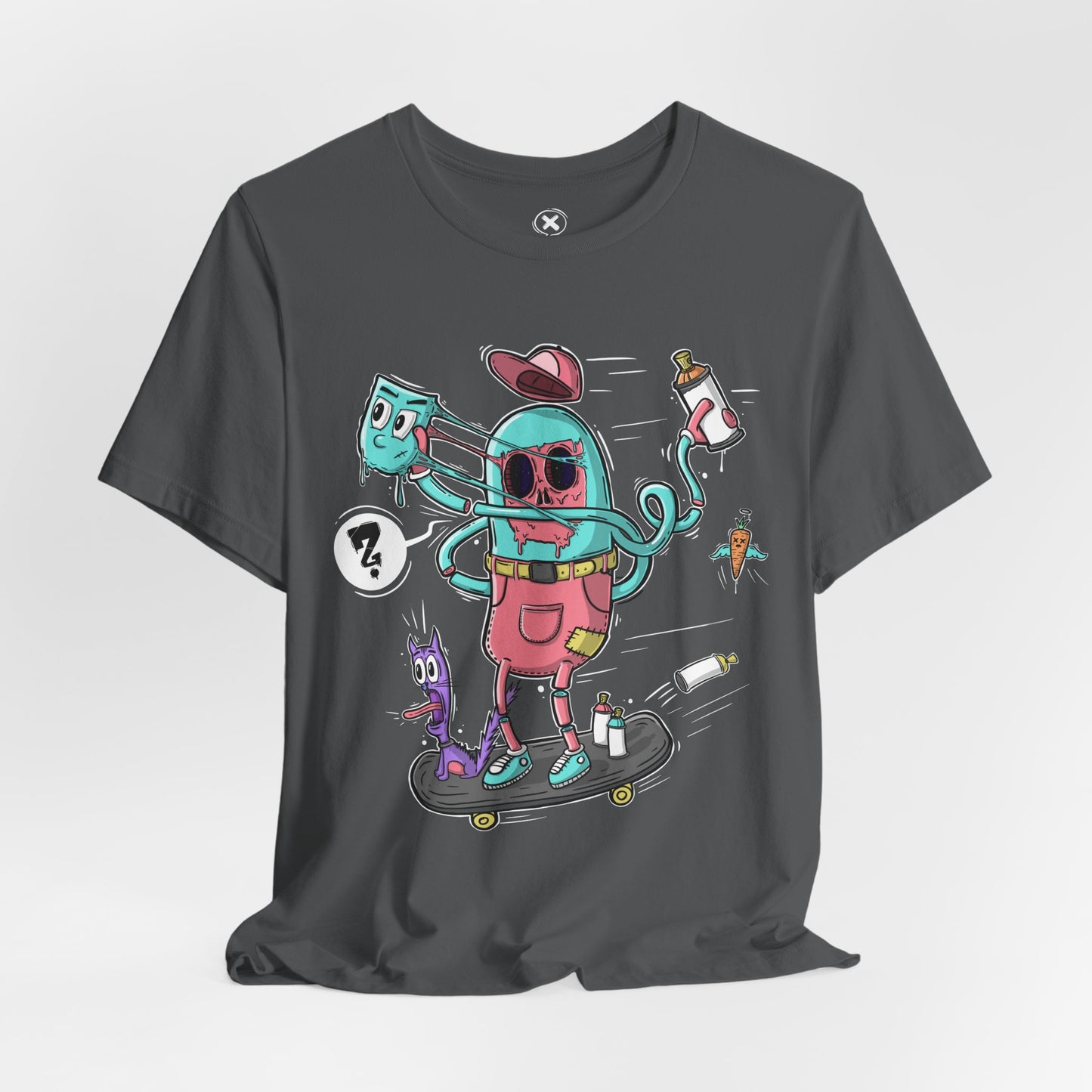 Mask Off Tee | Weird Skater Shirt | Funny Spray Can Graphic T-Shirt | Unisex Streetwear