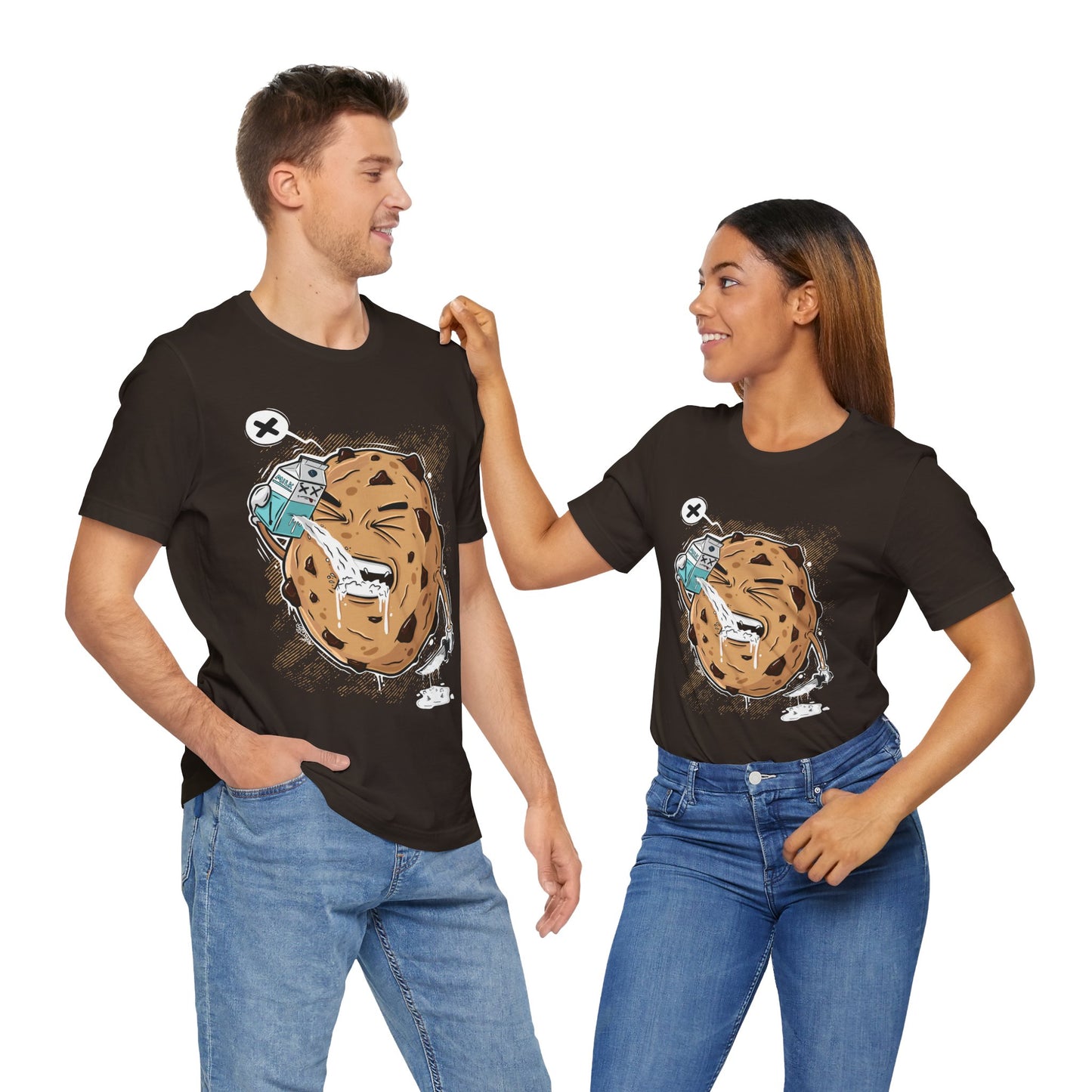 Milk & Cookie | Funny Food Shirt | Dark Humor Tee | Streetwear Style | Gift for Friends