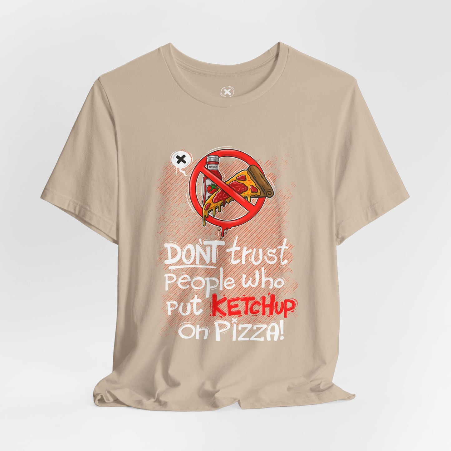 Forbidden Ketchup Pizza | Unisex Shirt | Streetwear | Cartoon Graphic Tee | Funny Gift
