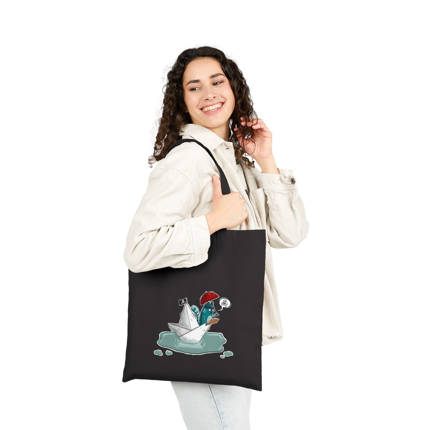 Pirate Cat | tote bag | eco-friendly shopper tote | funny graphic bag | streetwear accessory