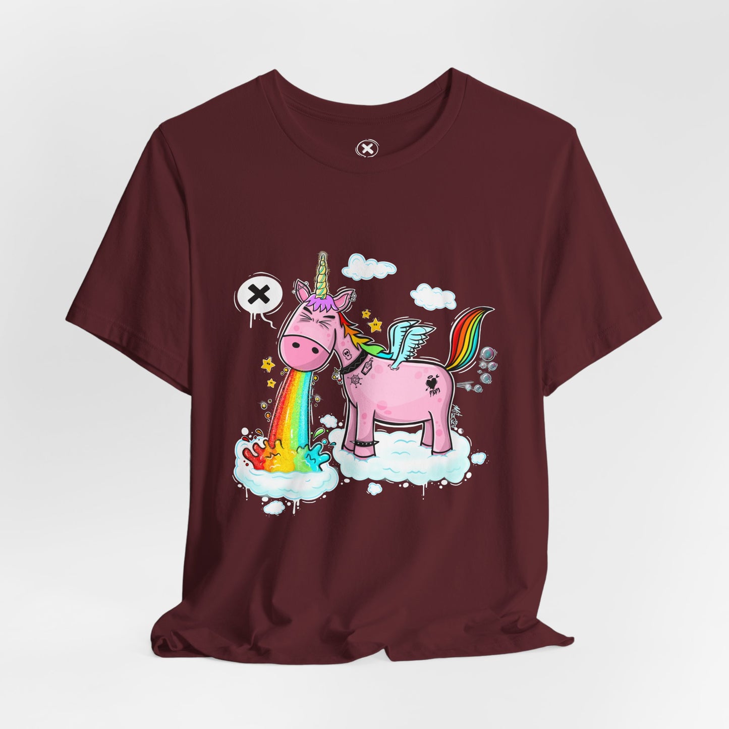 Puking Unicorn | Unisex Shirt | Streetwear | Cartoon Graphic Tee | Funny Gift