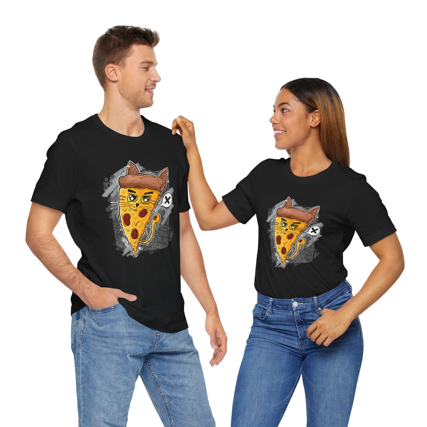 Pizza Cat | Funny Cat Shirt | Cartoon Pizza Tee | Streetwear Style | Gift for Friends