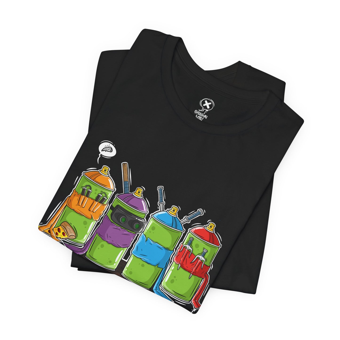 Ninja Spray Cans | Unisex Shirt | Streetwear | Cartoon Graphic Tee | Funny Gift