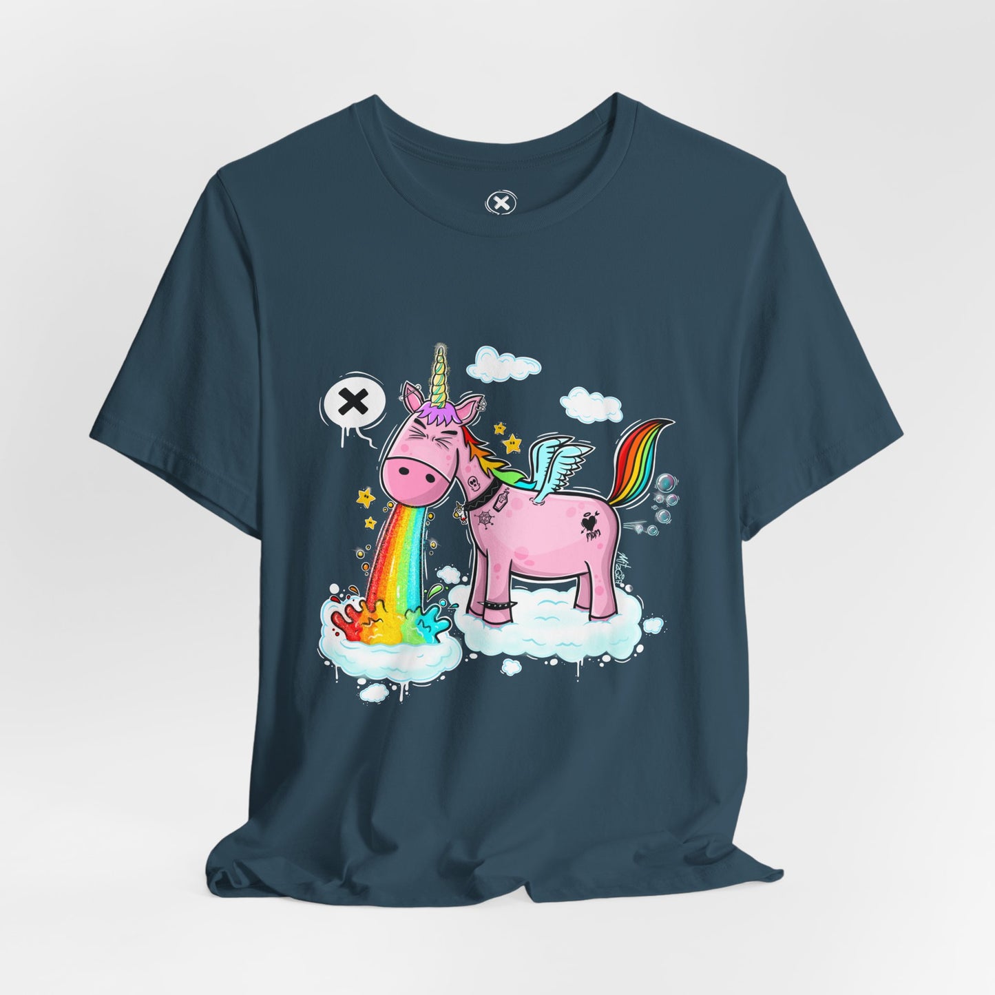 Puking Unicorn | Unisex Shirt | Streetwear | Cartoon Graphic Tee | Funny Gift
