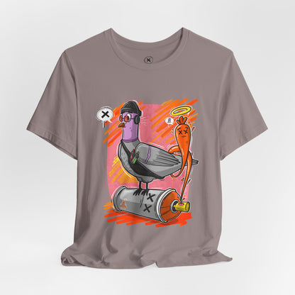 Street Artist Pigeon | Unisex Shirt | Streetwear | Cartoon Graphic Tee | Funny Gift