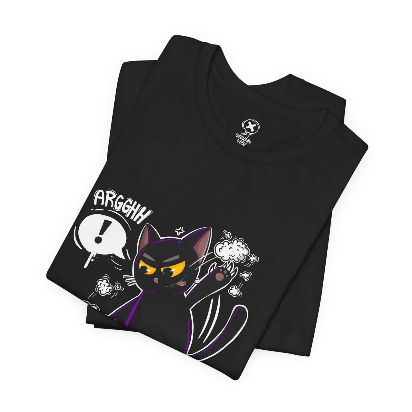 Angry Cat vs Carrot | Unisex Shirt | Streetwear | Cartoon Graphic Tee | Funny Gift