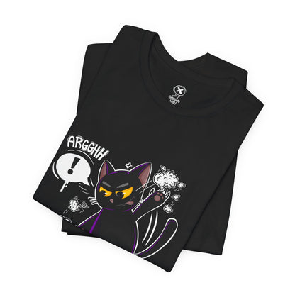 Angry Cat vs Carrot | Unisex Shirt | Streetwear | Cartoon Graphic Tee | Funny Gift