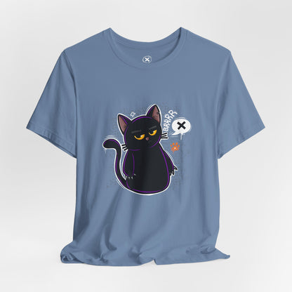 Grumpy Black Cat | Unisex Shirt | Streetwear | Cartoon Graphic Tee | Funny Gift