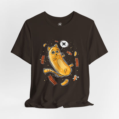 Bamba Cat & Bisli in Space | Unisex Shirt | Streetwear | Cartoon Graphic Tee | Funny Gift