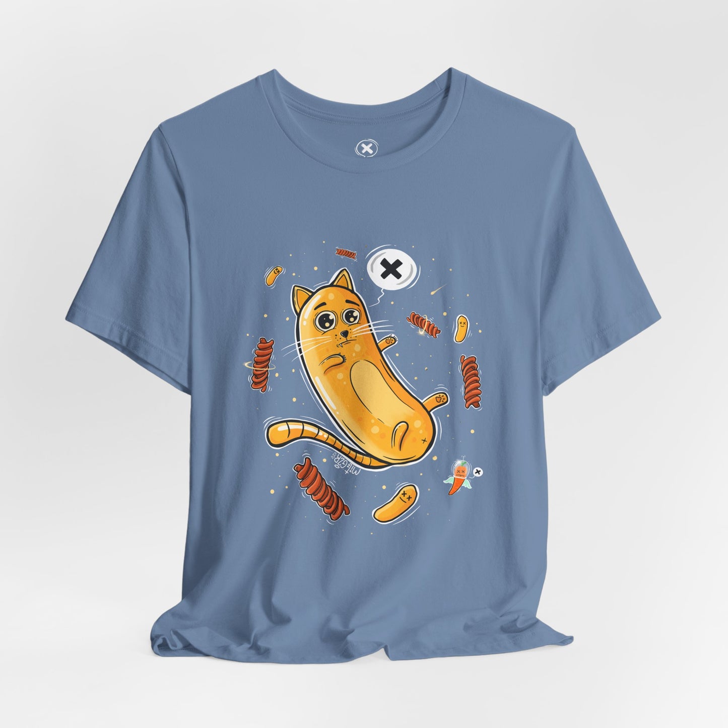 Bamba Cat & Bisli in Space | Unisex Shirt | Streetwear | Cartoon Graphic Tee | Funny Gift
