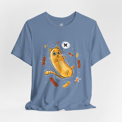 Bamba Cat & Bisli in Space | Unisex Shirt | Streetwear | Cartoon Graphic Tee | Funny Gift