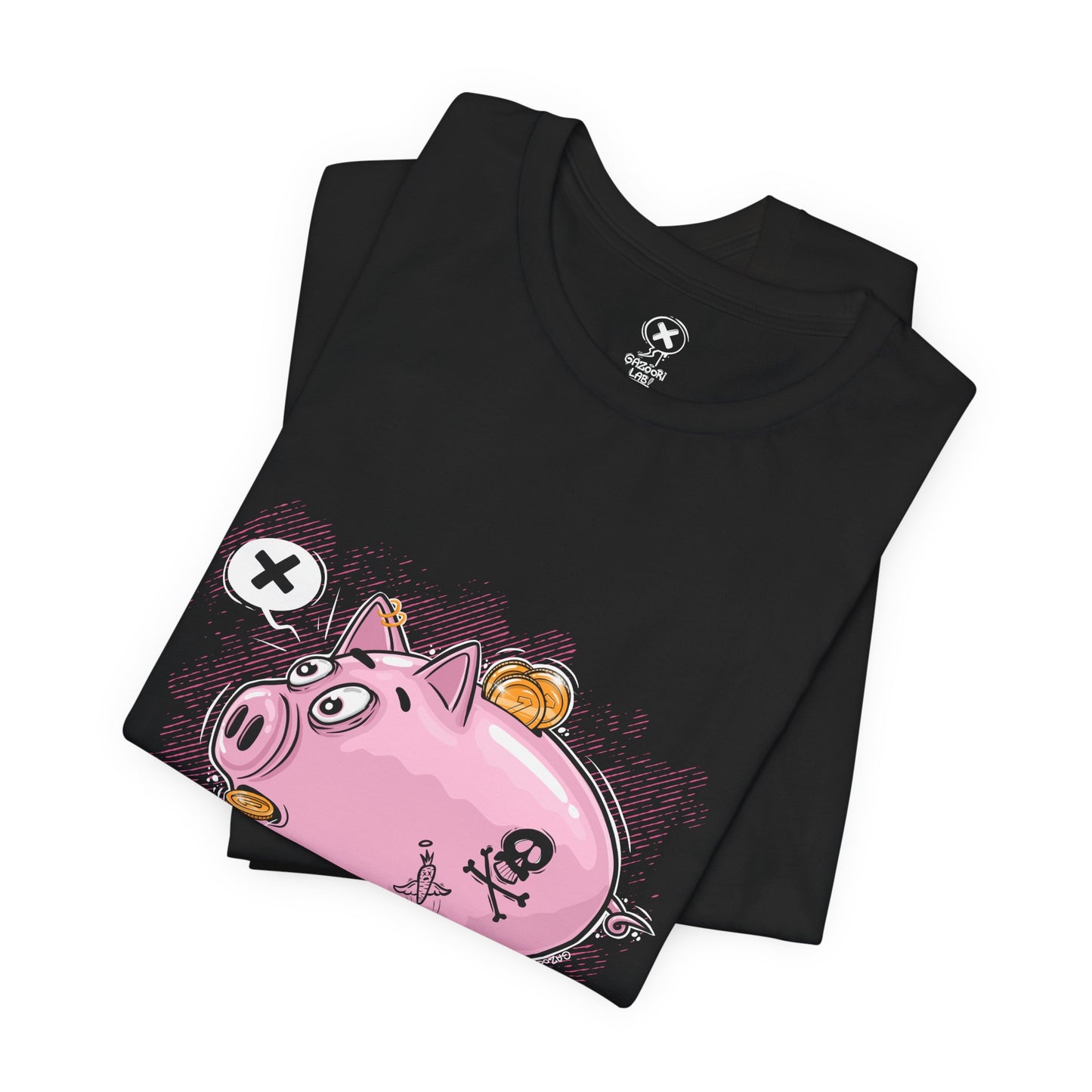 Punk Piggy Bank | Unisex Shirt | Streetwear | Cartoon Graphic Tee | Funny Gift