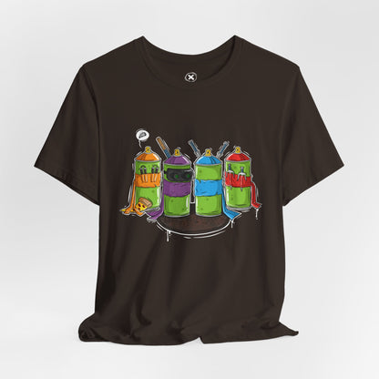 Ninja Spray Cans | Unisex Shirt | Streetwear | Cartoon Graphic Tee | Funny Gift