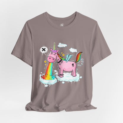 Puking Unicorn | Unisex Shirt | Streetwear | Cartoon Graphic Tee | Funny Gift