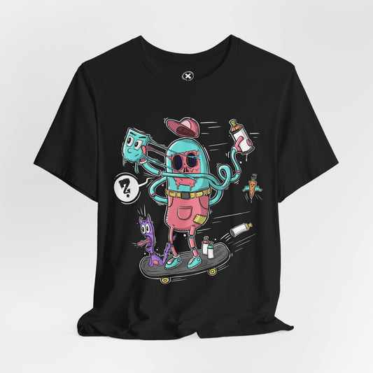 Mask Off Tee | Weird Skater Shirt | Funny Spray Can Graphic T-Shirt | Unisex Streetwear