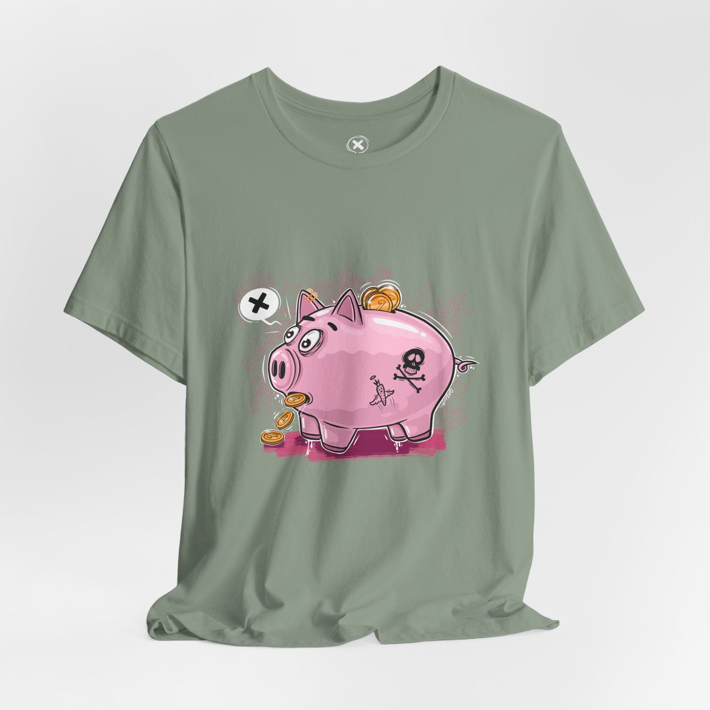 Punk Piggy Bank | Unisex Shirt | Streetwear | Cartoon Graphic Tee | Funny Gift