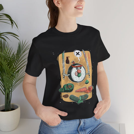 Ninja Sushi | Unisex Shirt | Streetwear | Cartoon Graphic Tee | Funny Gift