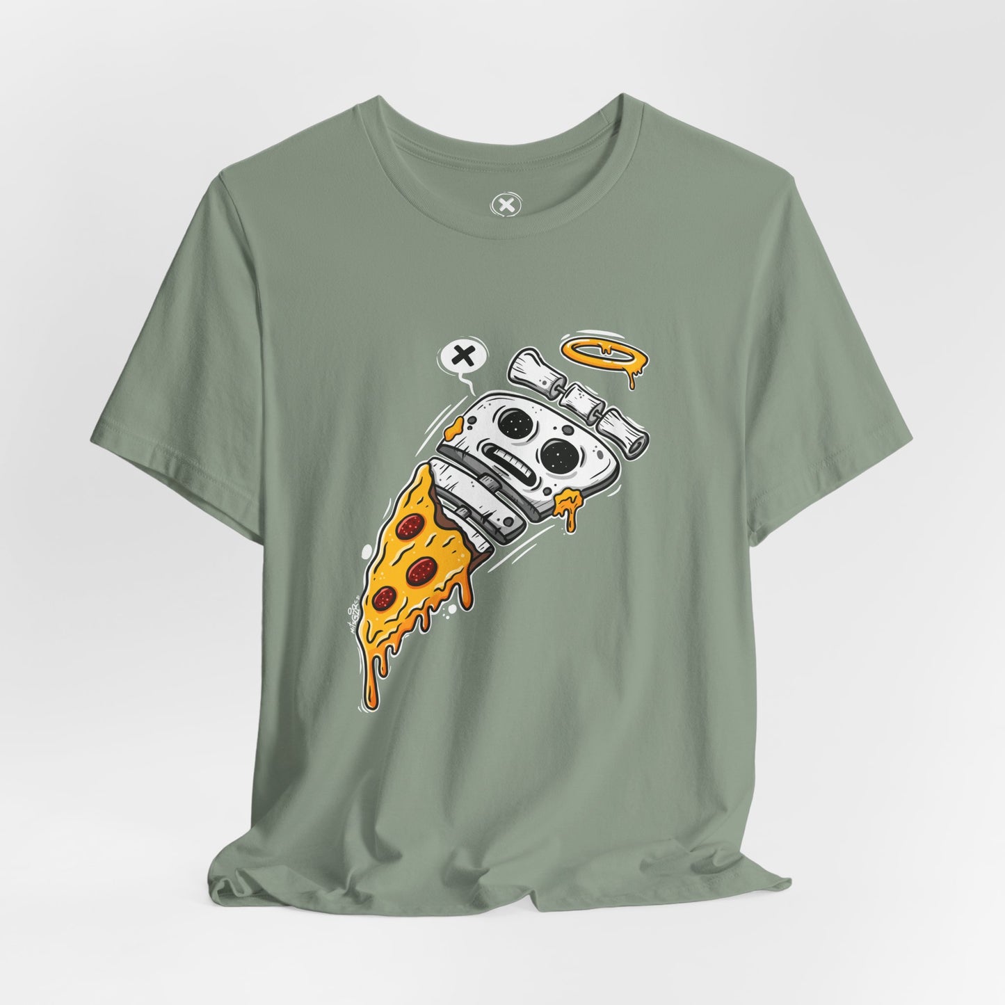Skeleton Pizza | Unisex Shirt | Streetwear | Cartoon Graphic Tee | Funny Gift