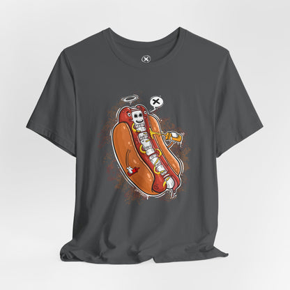 Hot Dog Skeleton | Unisex Shirt | Streetwear | Cartoon Graphic Tee | Funny Gift