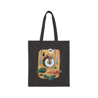 Sushi Samurai | tote bag | eco-friendly shopper tote | funny graphic bag | streetwear accessory