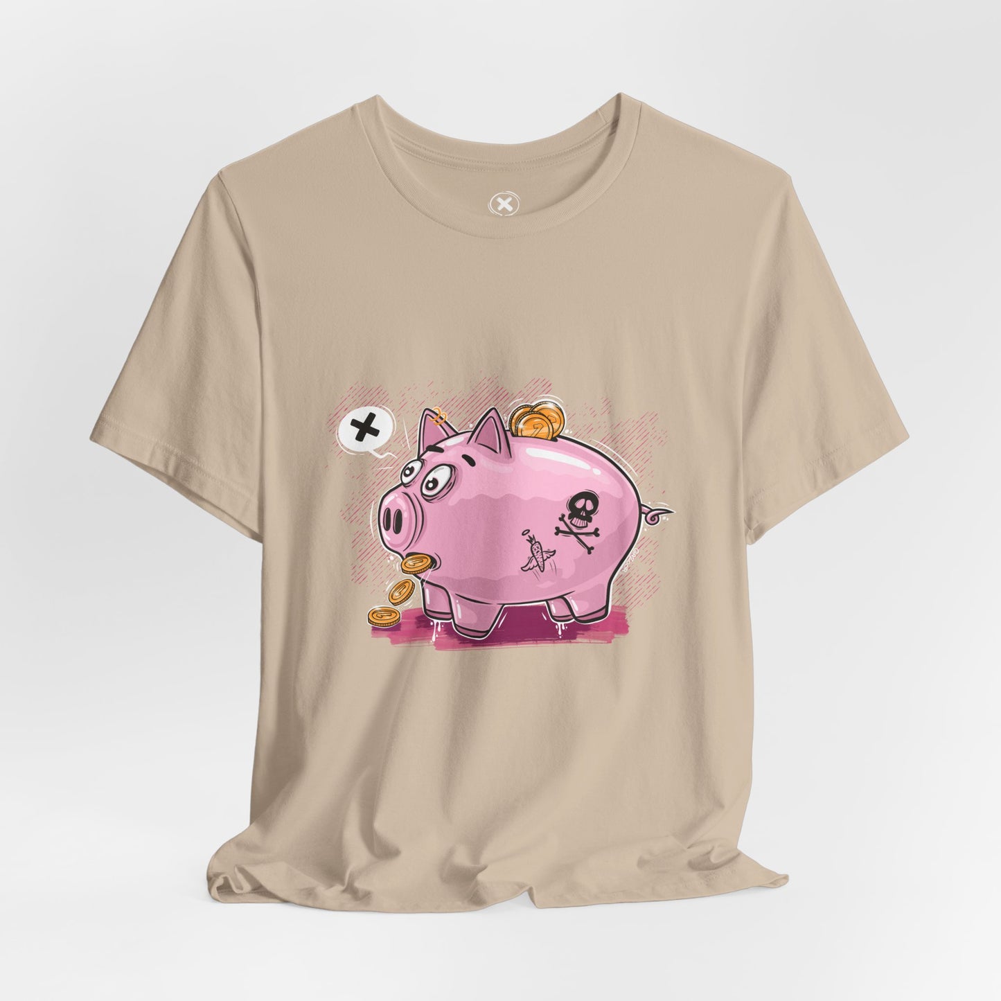Punk Piggy Bank | Unisex Shirt | Streetwear | Cartoon Graphic Tee | Funny Gift