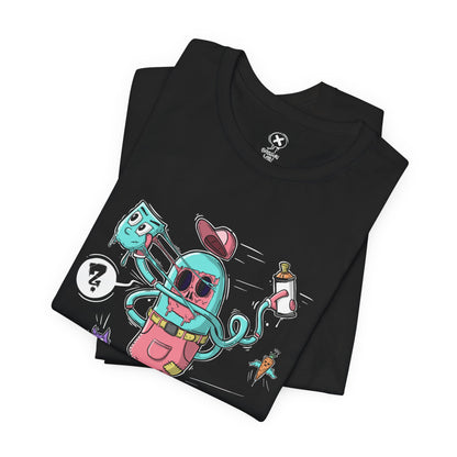 Mask Off Skater | Unisex Shirt | Streetwear | Cartoon Graphic Tee | Funny Gift