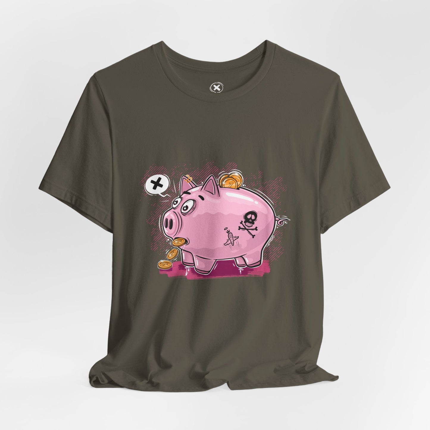 Punk Piggy Bank | Unisex Shirt | Streetwear | Cartoon Graphic Tee | Funny Gift