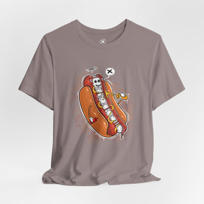 Hot Dog Skeleton | Unisex Shirt | Streetwear | Cartoon Graphic Tee | Funny Gift