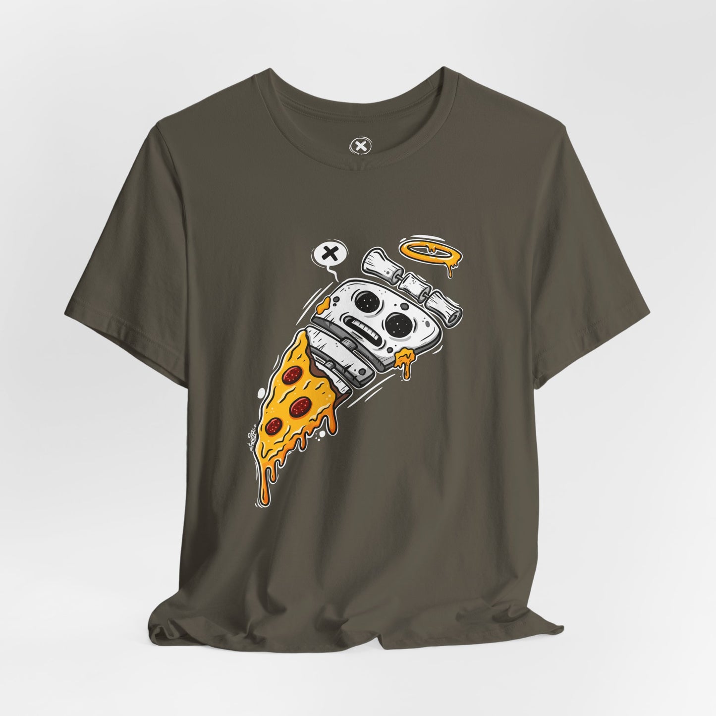 Skeleton Pizza | Unisex Shirt | Streetwear | Cartoon Graphic Tee | Funny Gift