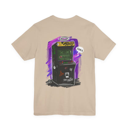 Game Over Arcade | gamer shirt | retro chaos tee | funny back print shirt | unisex streetwear