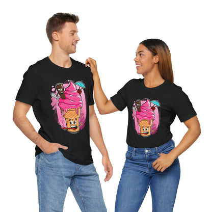 Crazy Ice Cream Cone | Unisex Shirt | Streetwear | Cartoon Graphic Tee | Funny Gift