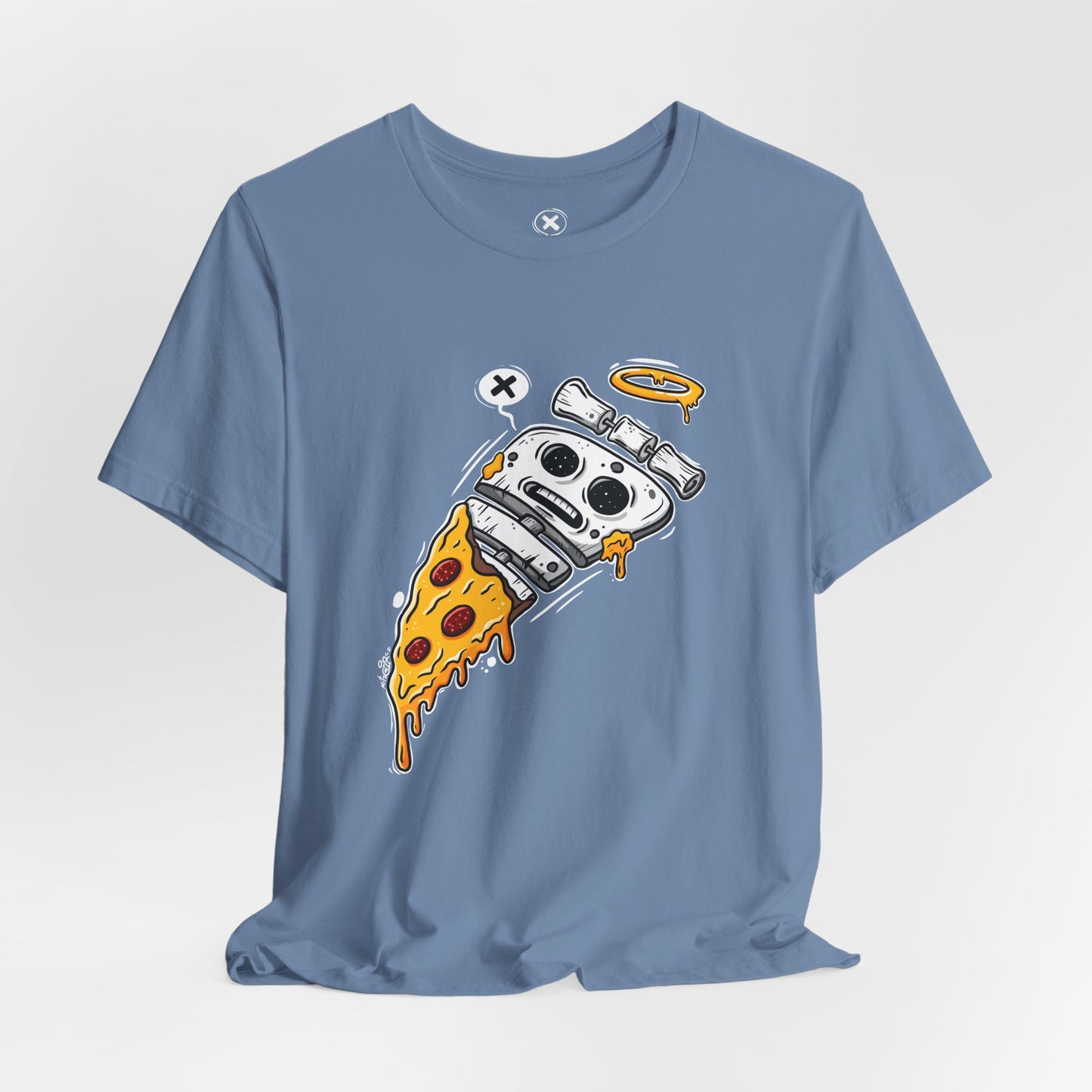Skeleton Pizza | Unisex Shirt | Streetwear | Cartoon Graphic Tee | Funny Gift