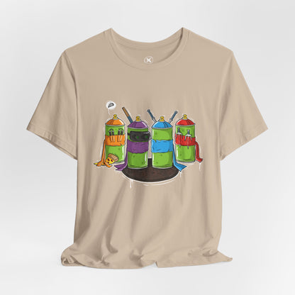 Ninja Spray Cans | Unisex Shirt | Streetwear | Cartoon Graphic Tee | Funny Gift