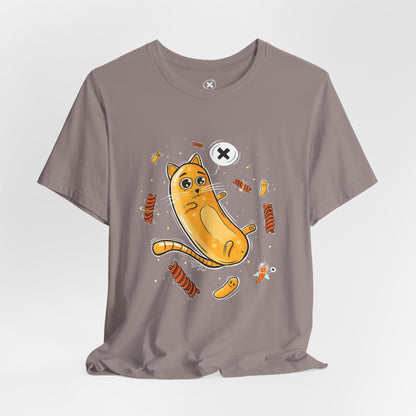Bamba Cat & Bisli in Space | Unisex Shirt | Streetwear | Cartoon Graphic Tee | Funny Gift