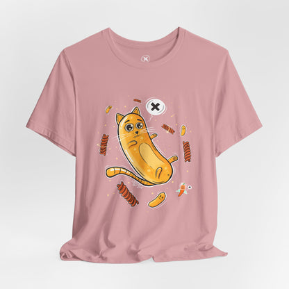 Bamba Cat & Bisli in Space | Unisex Shirt | Streetwear | Cartoon Graphic Tee | Funny Gift