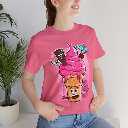 Ice Cream Chaos | Funny Dessert Shirt | Cartoon Food Tee | Gift for Friends