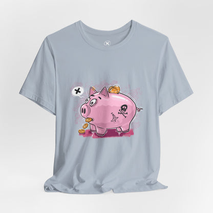 Punk Piggy Bank | Unisex Shirt | Streetwear | Cartoon Graphic Tee | Funny Gift
