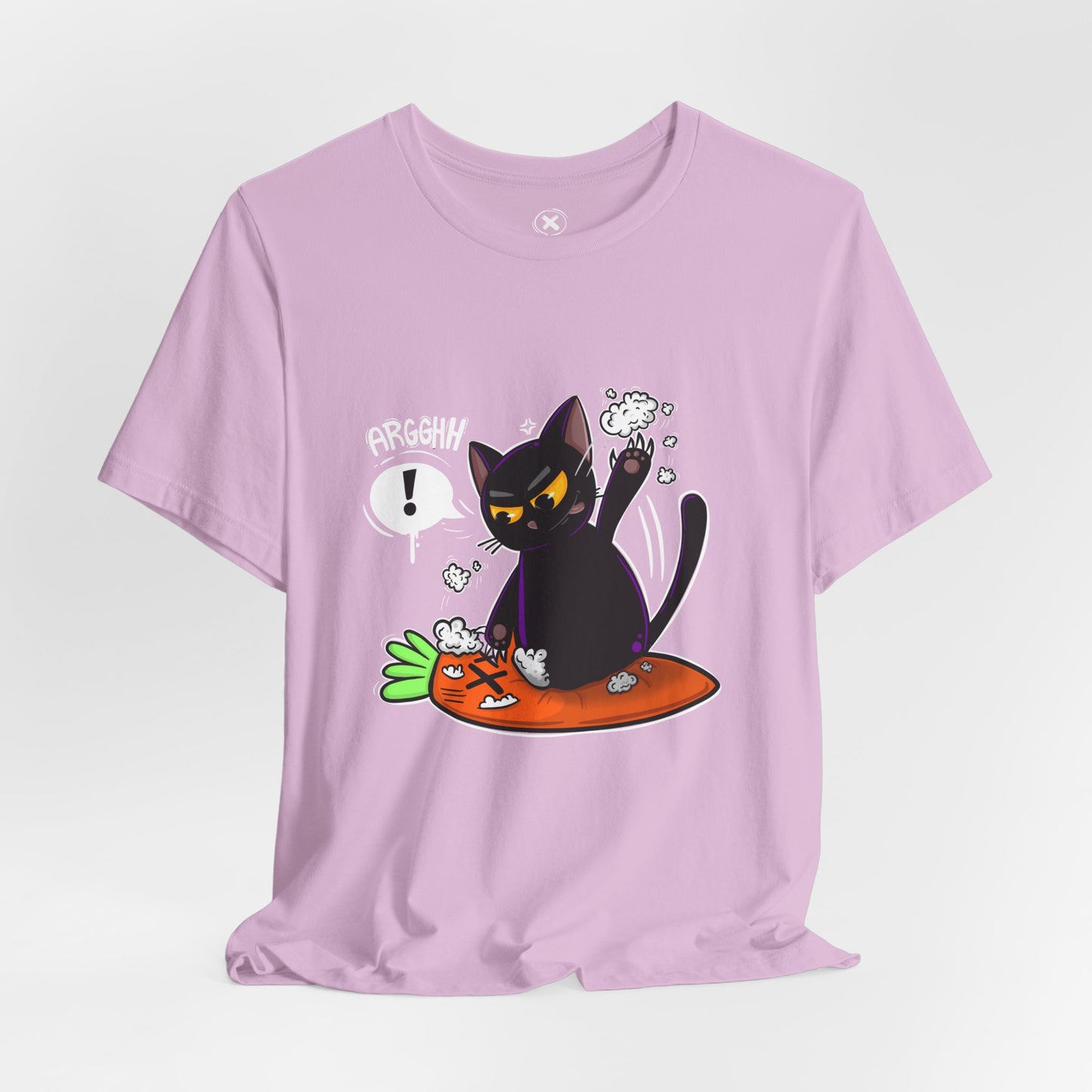 Angry Cat vs Carrot | Unisex Shirt | Streetwear | Cartoon Graphic Tee | Funny Gift