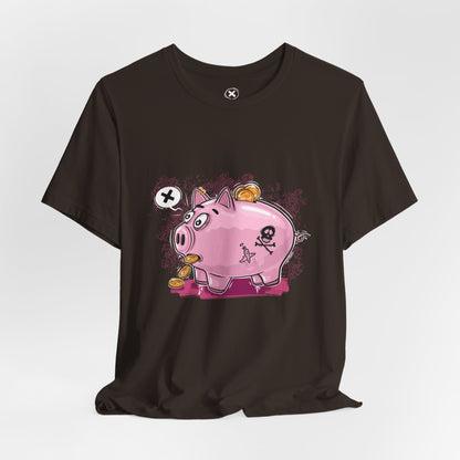 Punk Piggy Bank | Unisex Shirt | Streetwear | Cartoon Graphic Tee | Funny Gift