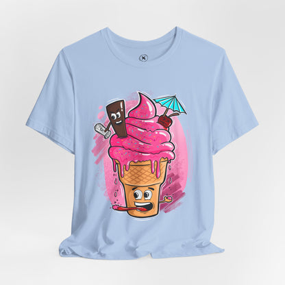 Ice Cream Chaos | Funny Dessert Shirt | Cartoon Food Tee | Gift for Friends