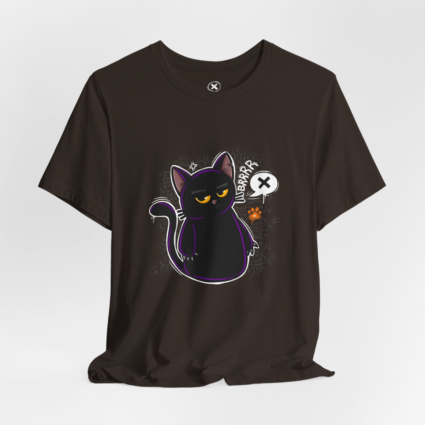 Grumpy Black Cat | Unisex Shirt | Streetwear | Cartoon Graphic Tee | Funny Gift