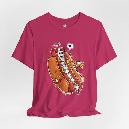 Funny Skeleton Hot Dog Unisex | Tee Hot Dog X-Ray | Funny Food Shirt | Cartoon Skeleton Tee | Gift for Friends